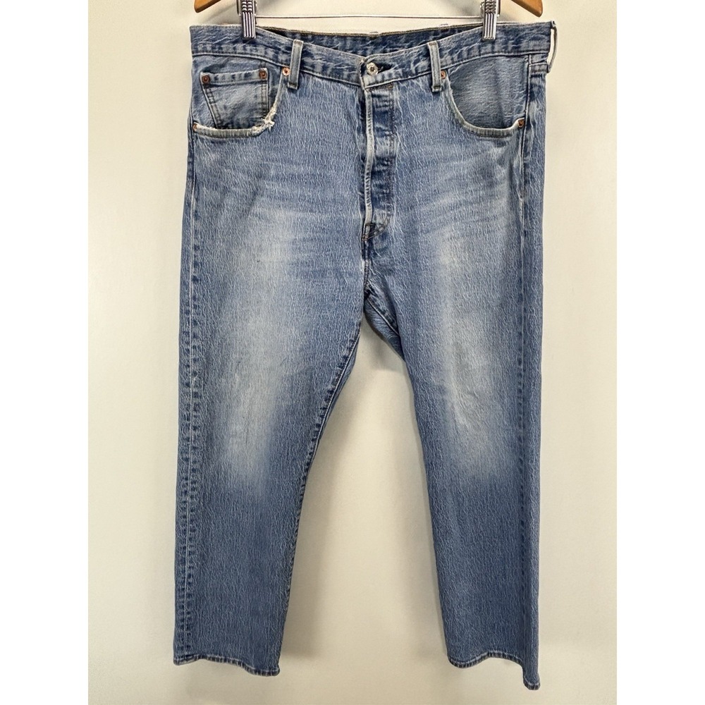 Levi's 501 '93 Jeans Men's W38 x L30 (37x29) Blue Denim Straight Leg Distressed